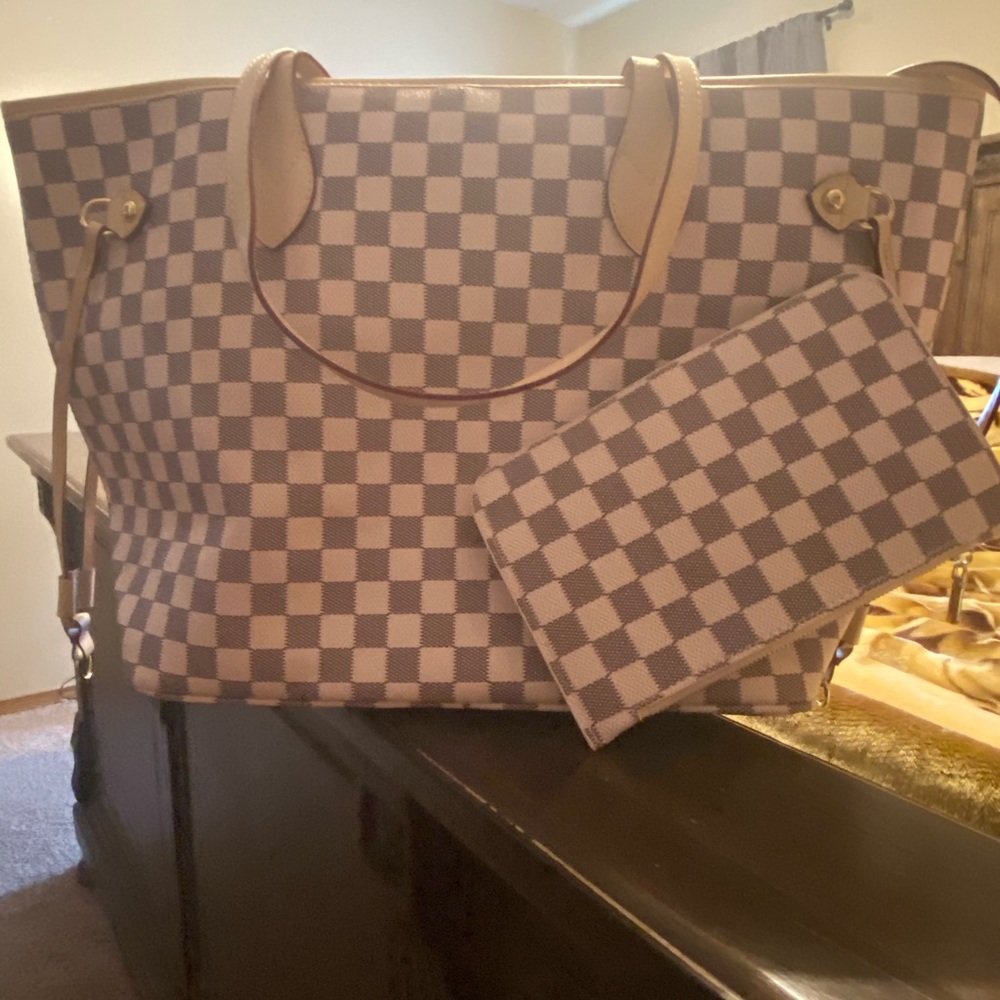 White Checkered Bag